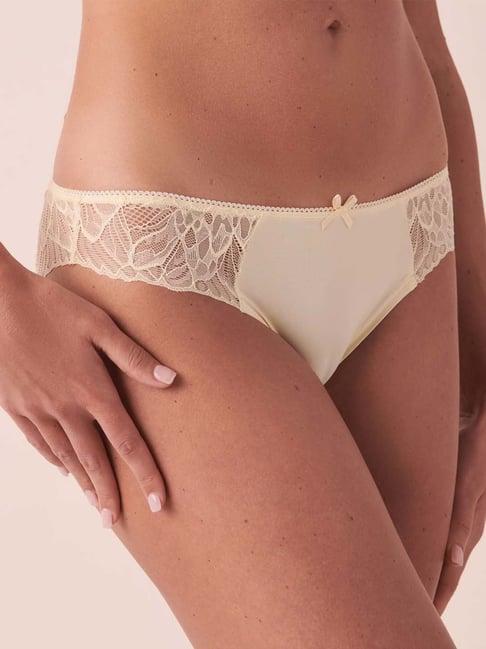 la vie en rose yellow lace work panty