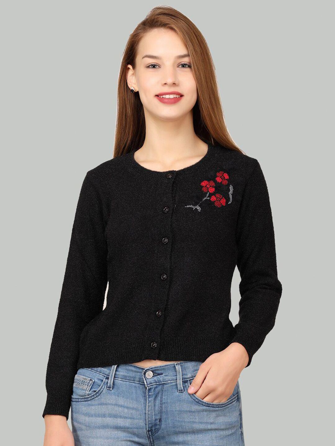 la-vita floral woollen cardigan with embroidered detail