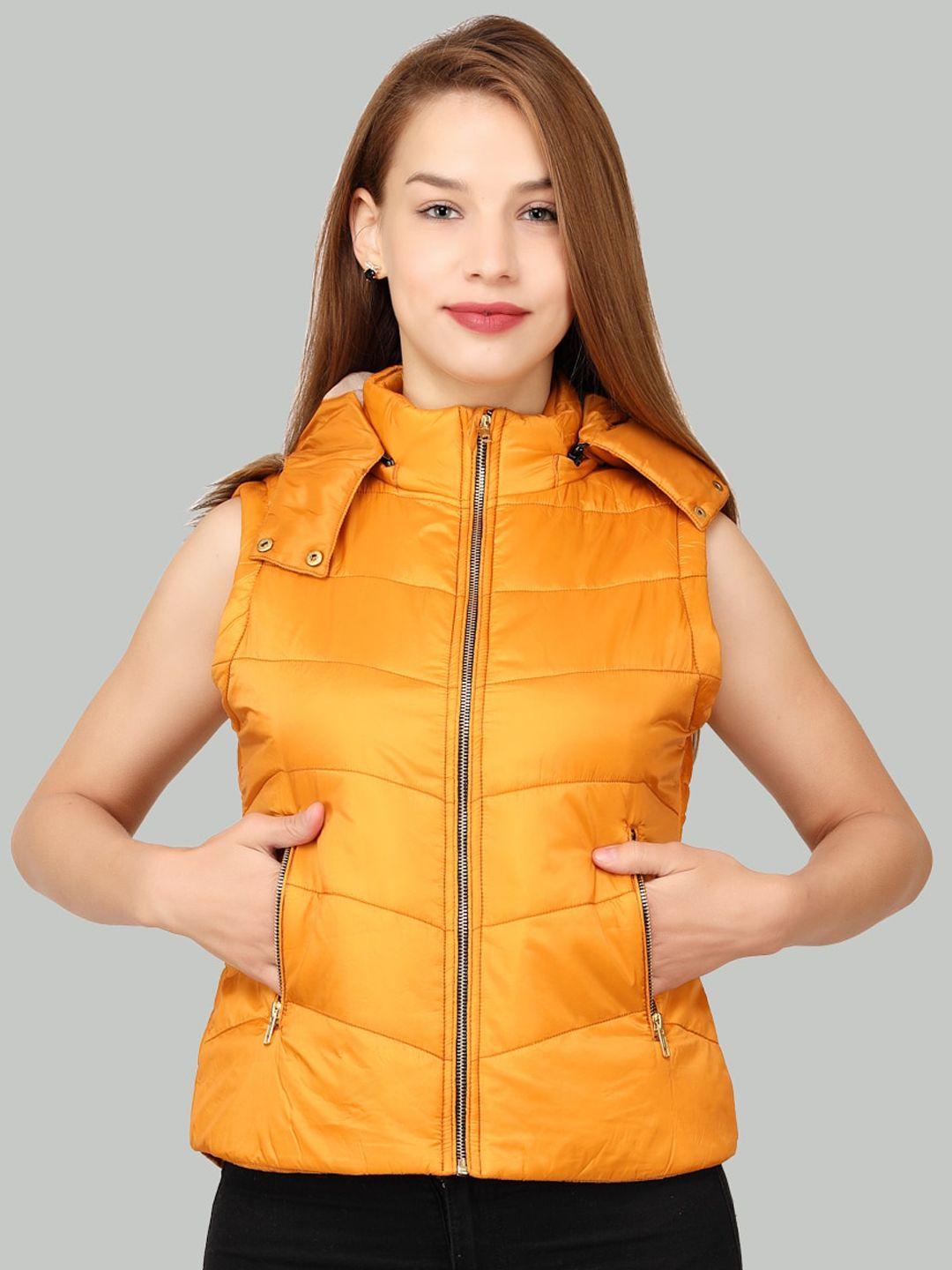 la-vita lightweight faux fur trim sleeveless hooded padded jacket