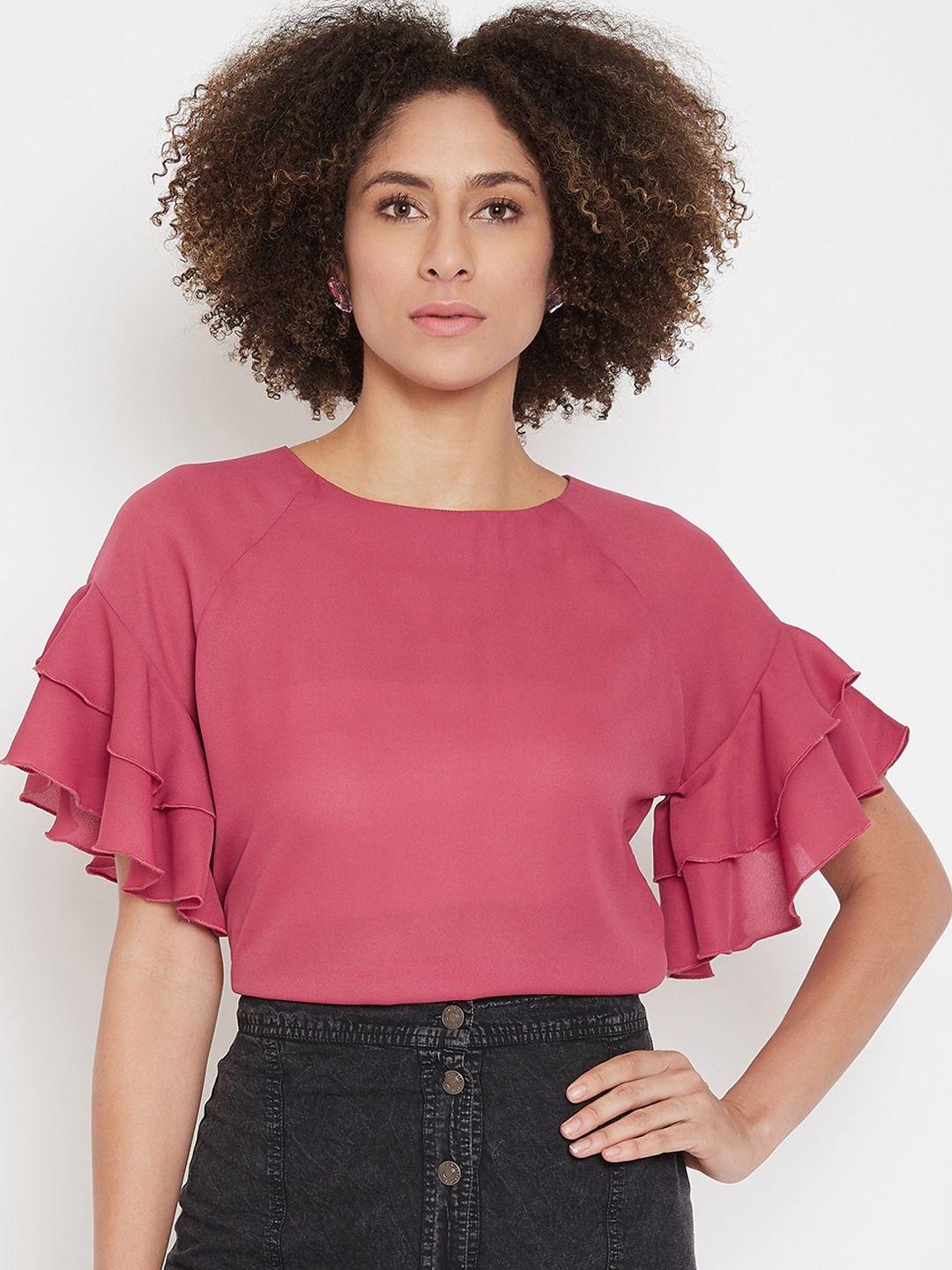 la zoire women pink solid top