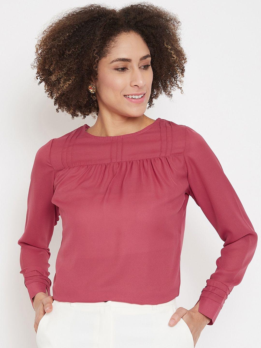 la zoire women pink solid top