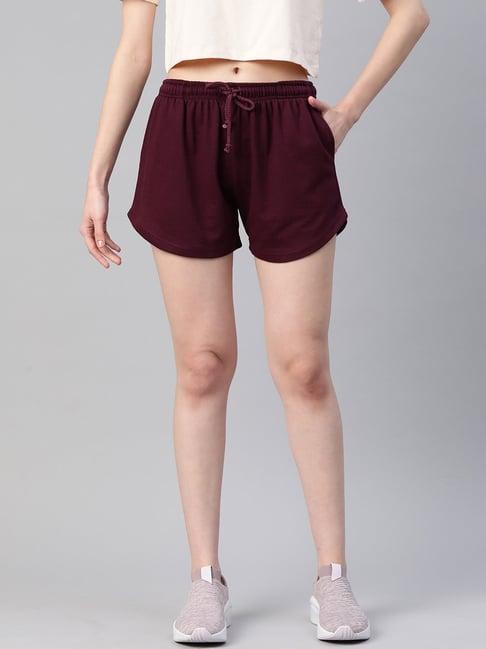 laabha maroon shorts