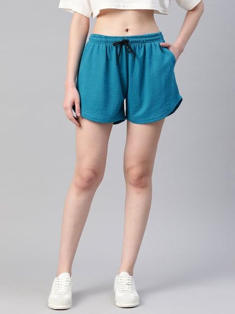 laabha teal shorts