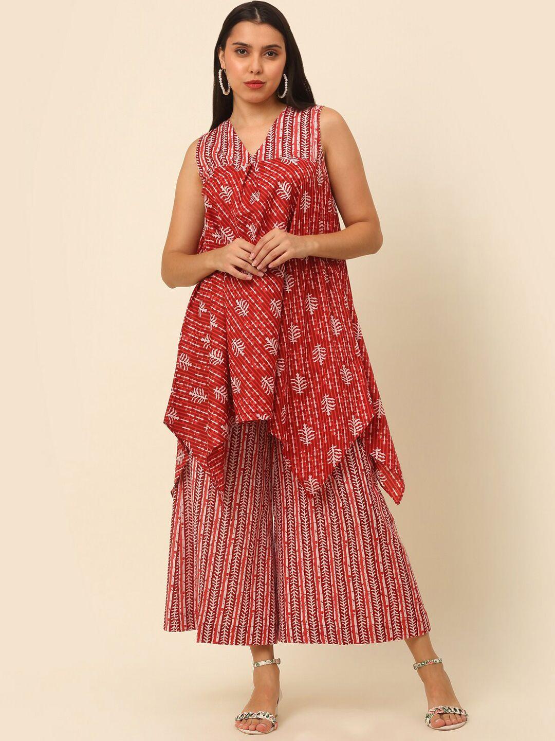 laado - pamper yourself printed pure cotton kurta with palazzo