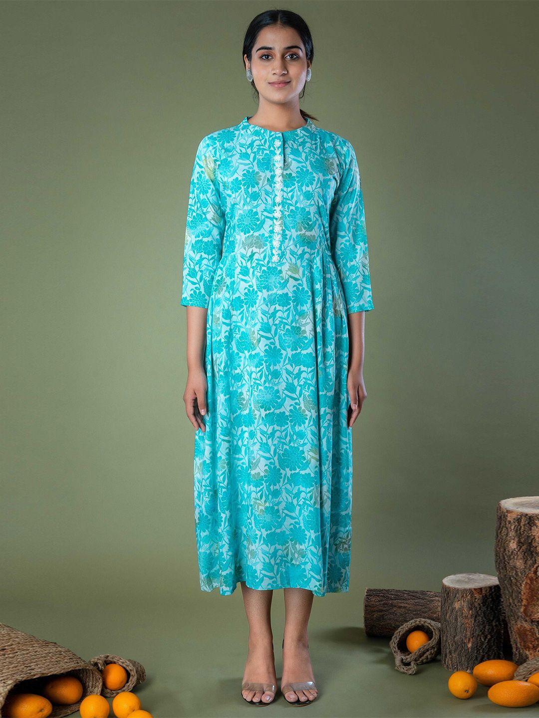 laakhi floral printed a-line ethnic dress