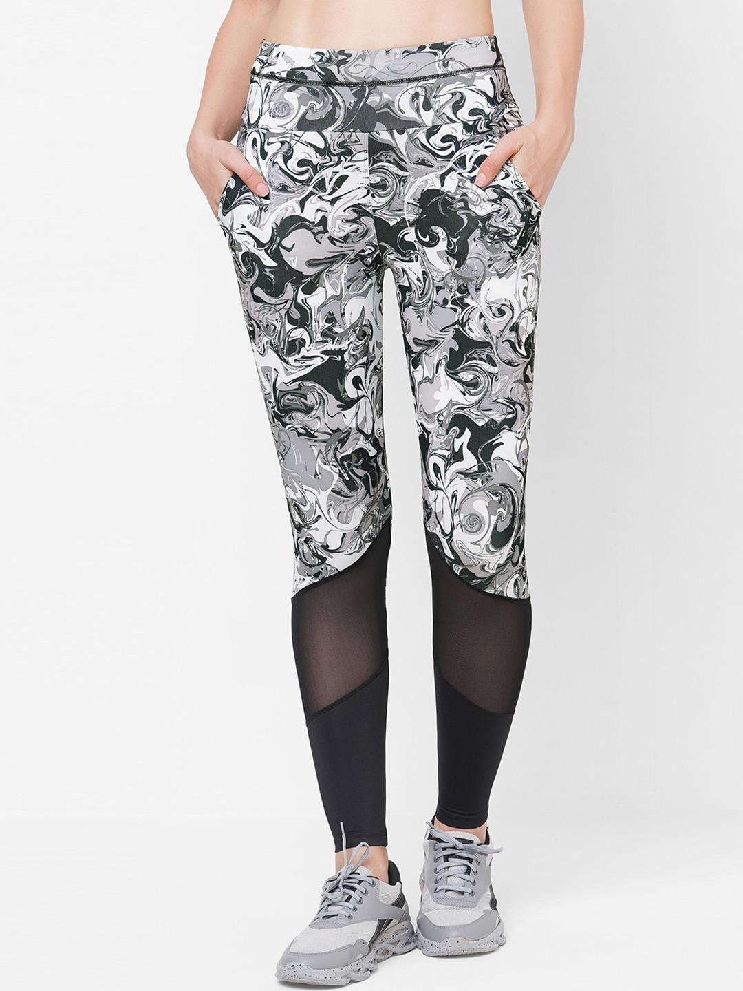 laasa sports women dry-fit printed sports tights