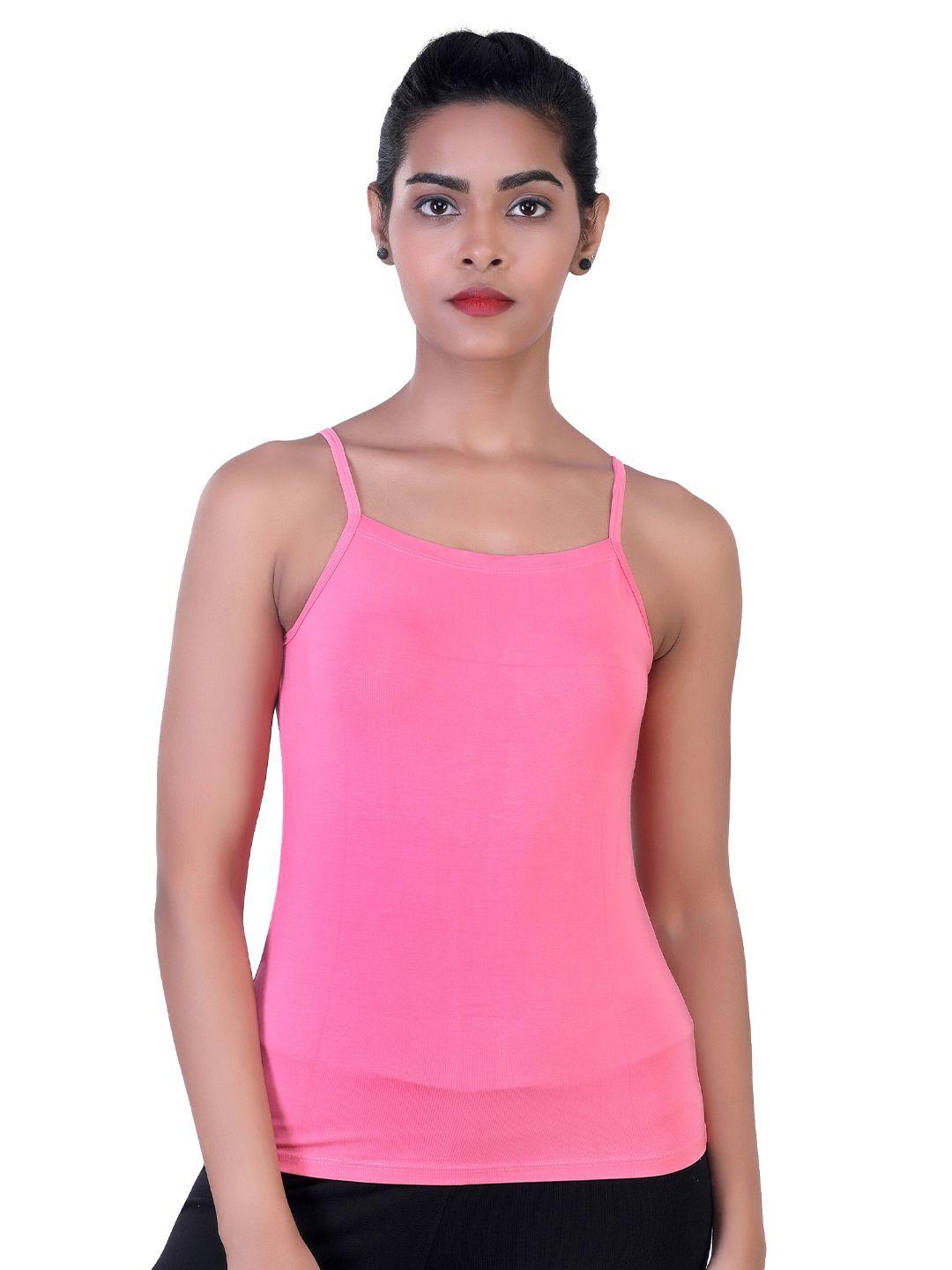 laasa sports women pink solid camisole