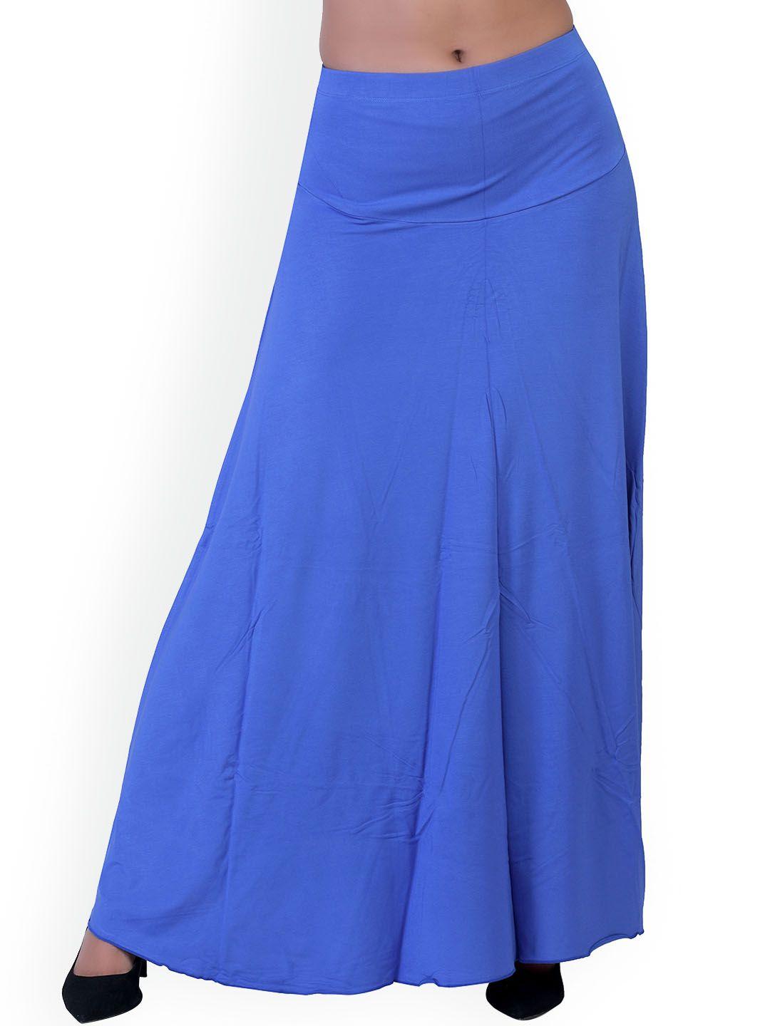 laasa  sports women blue solid maxi skirt