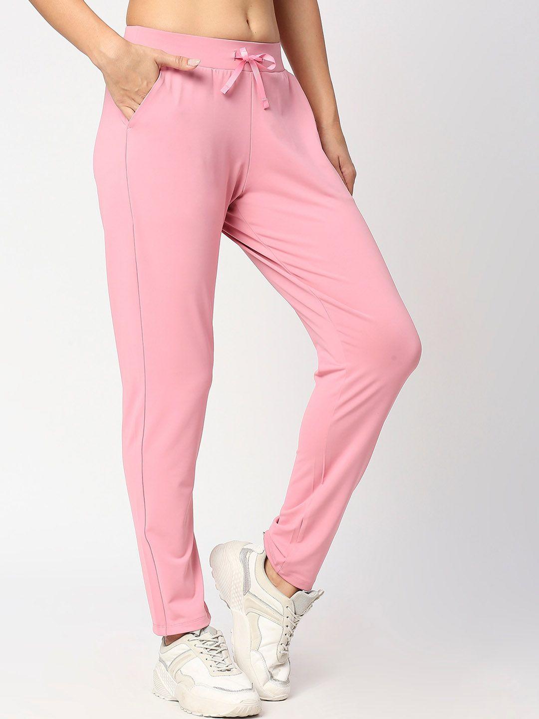 laasa  sports women mid-rise relaxed-fit track pants
