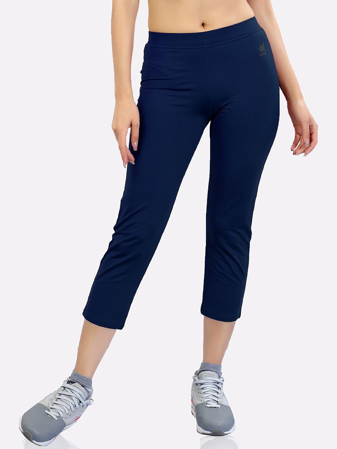 laasa  sports women navy blue capris