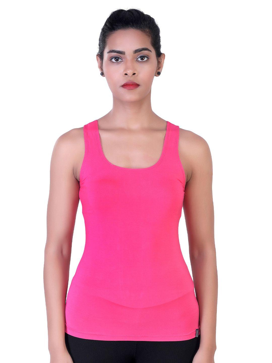 laasa sports pink gym tank top