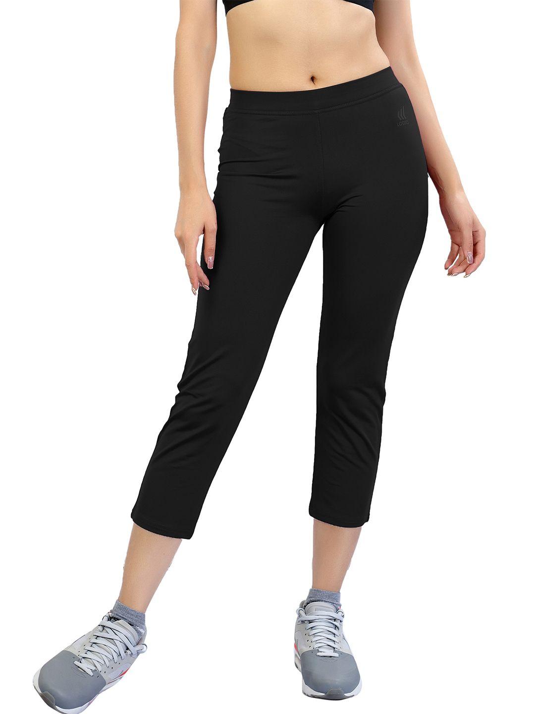 laasa sports women black sports capris