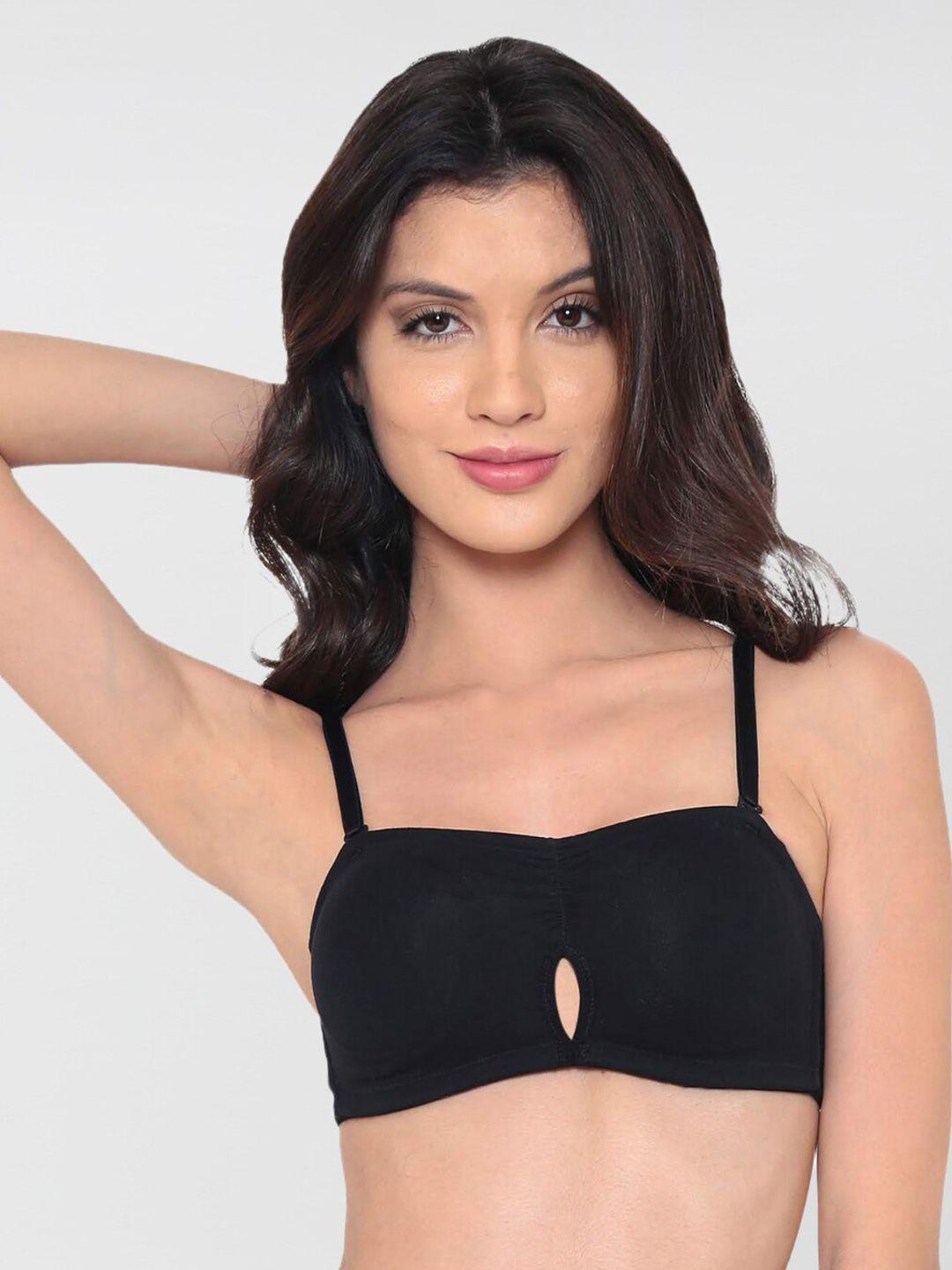 laavian black bandeau bra