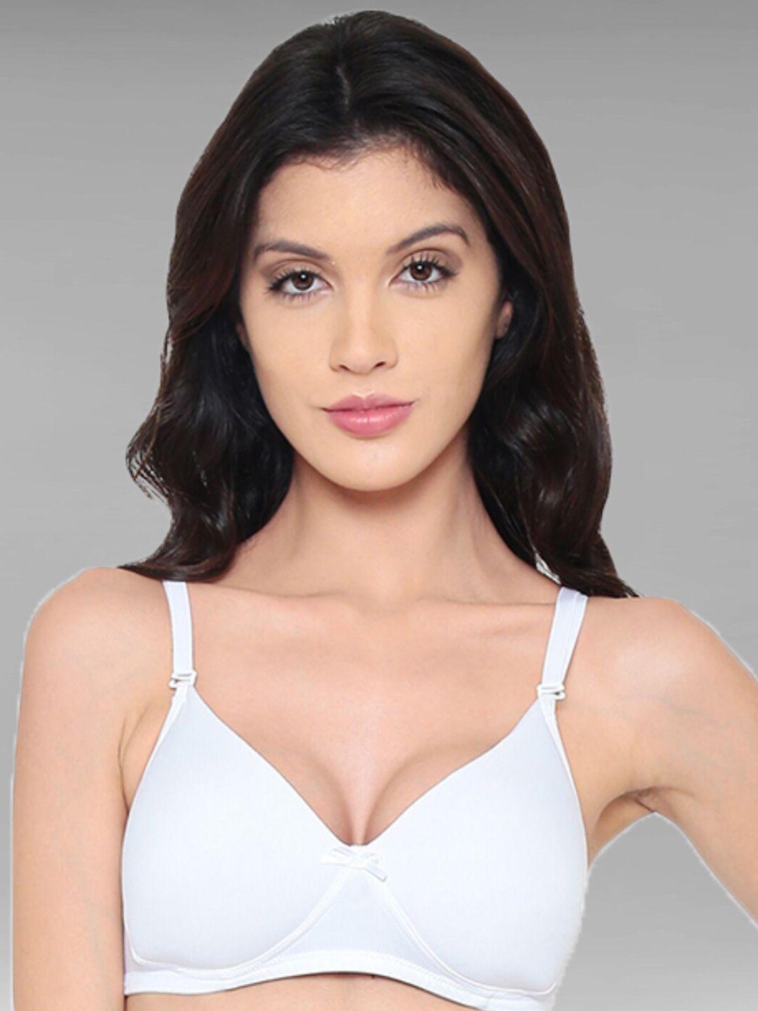 laavian women white heavily padded rapid dry t-shirt bra