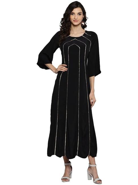 label ritu kumar black maxi dress with camisole