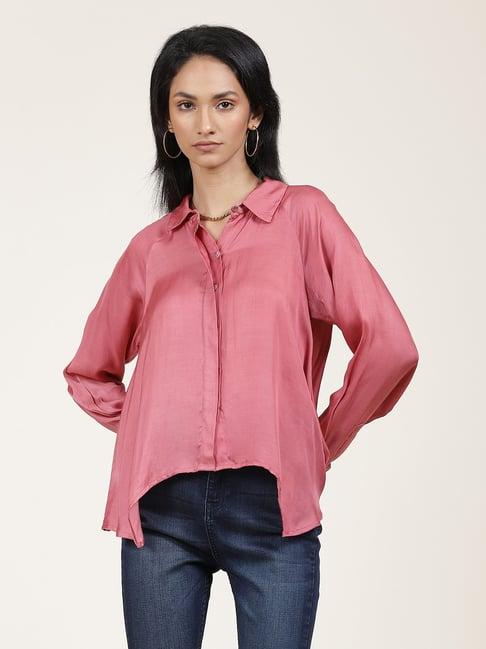 label ritu kumar pink shirt