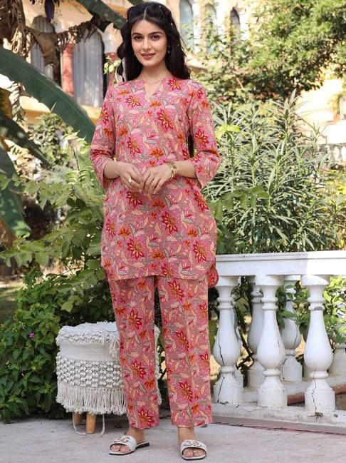 label aditi hundia multi cotton carina co-ord set