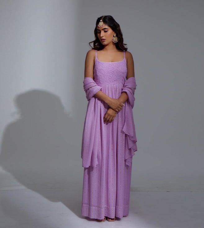 label aishwaryrika lilac la x karishma sharma eclipse anarkali set