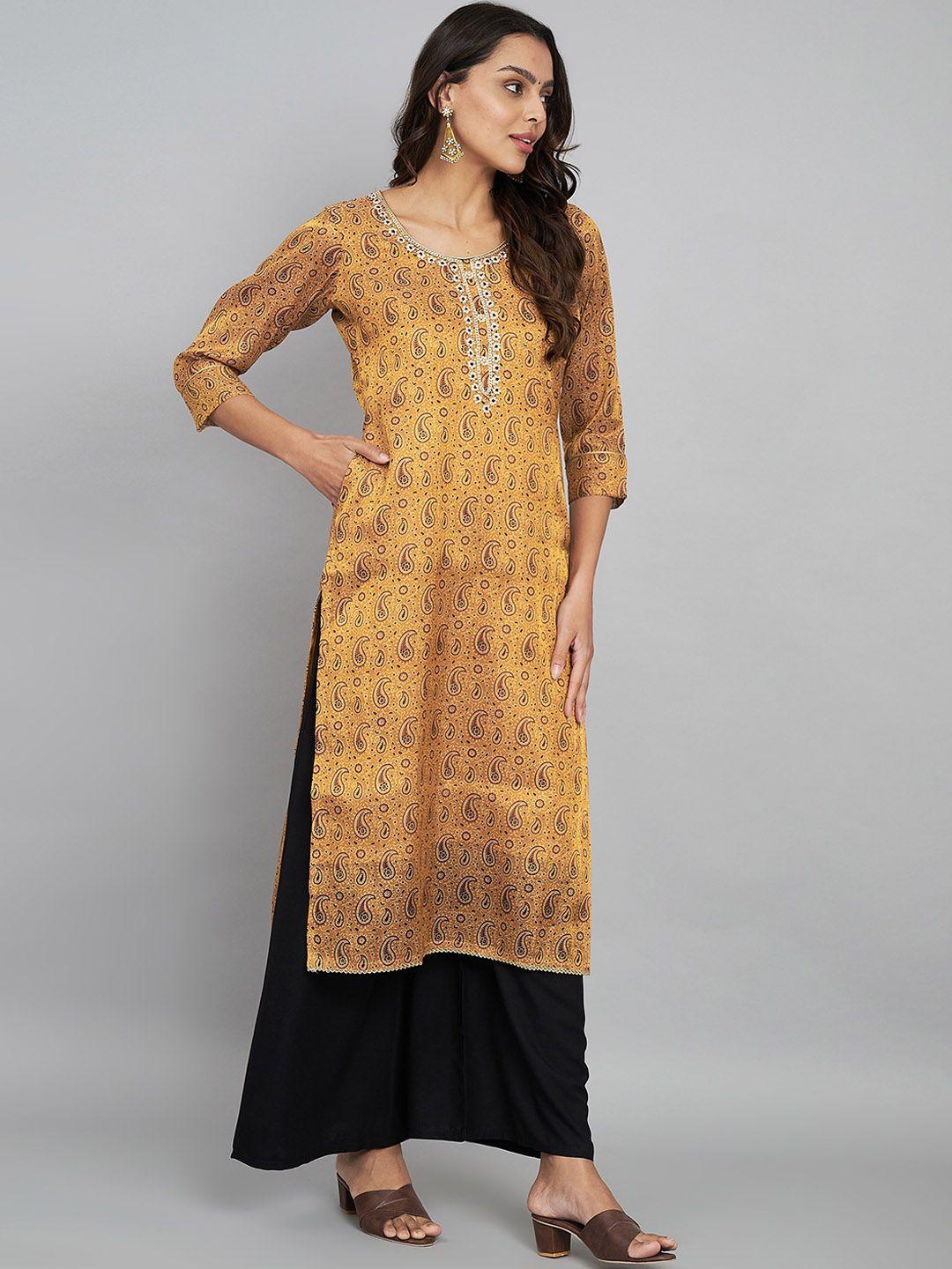 label khoj women ethnic motifs printed kurta