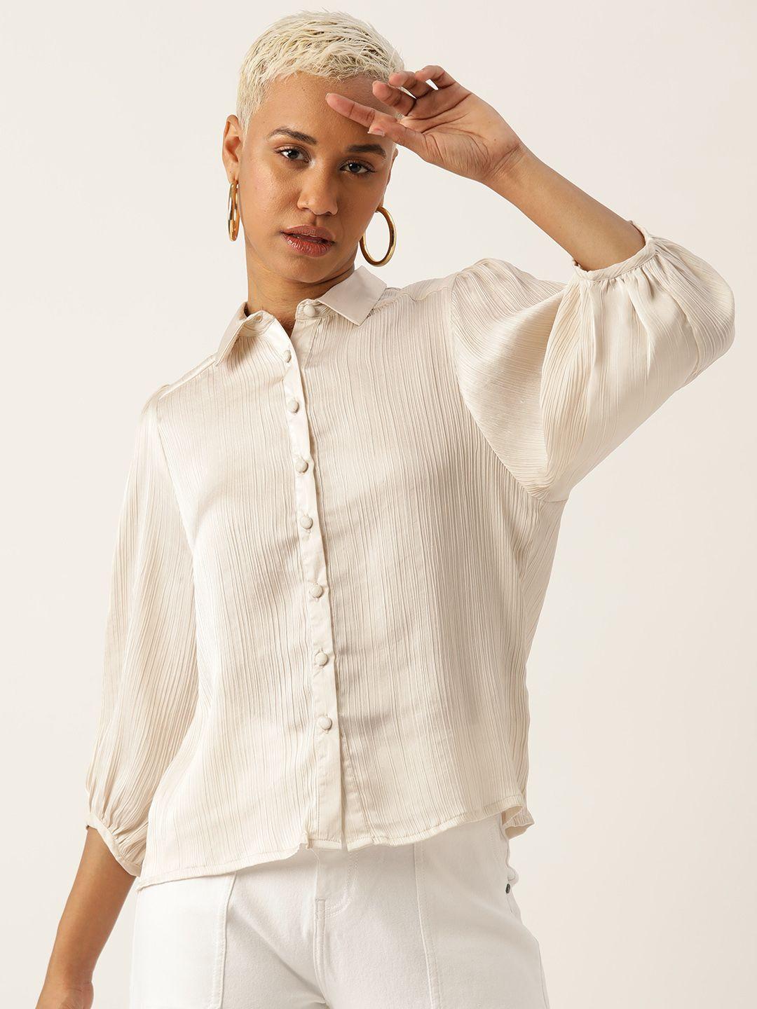 label regalia modern boxy puff sleeves casual shirt
