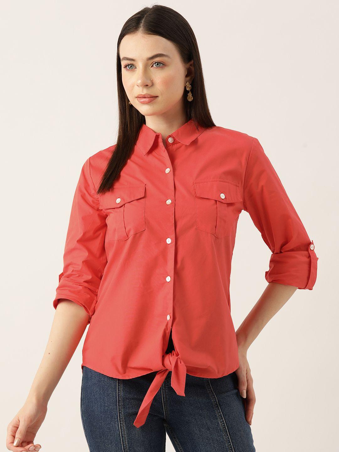 label regalia modern casual shirt with tie-ups detail