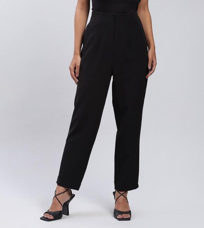 label ritu kumar black high-waist pants