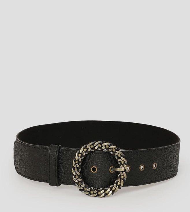 label ritu kumar black leather belt