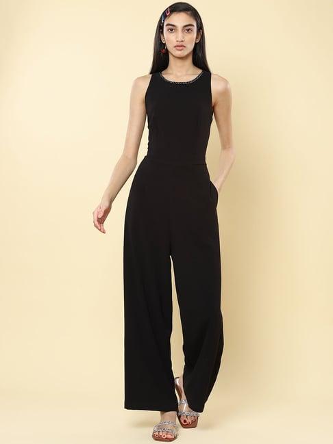 label ritu kumar black maxi jumpsuit