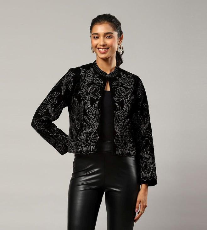 label ritu kumar black velvet jacket