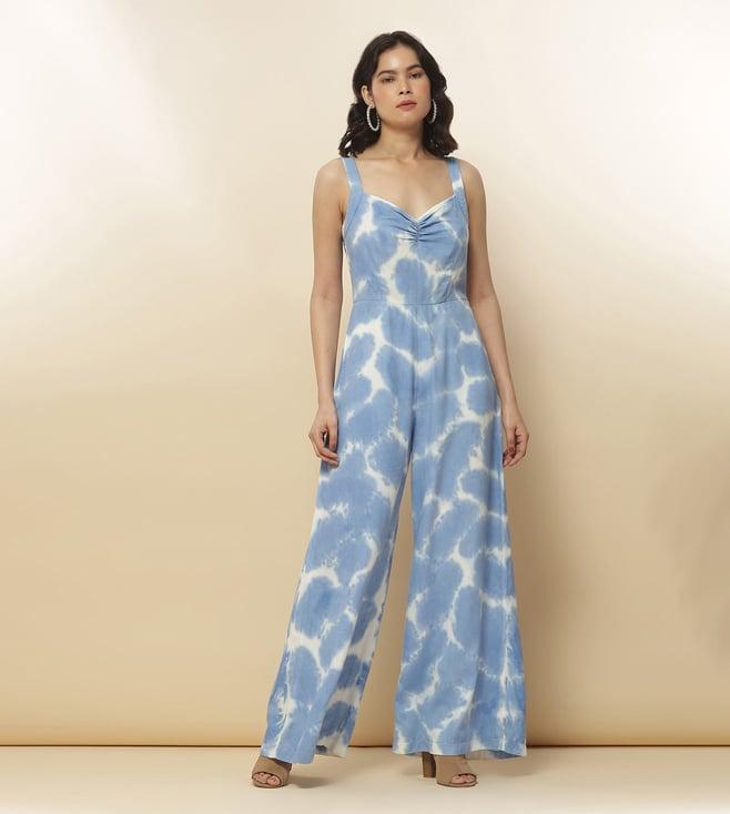 label ritu kumar blue noemi tie & dye jumpsuit