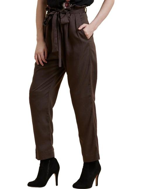 label ritu kumar brown drawstring pants