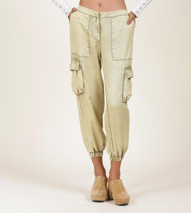 label ritu kumar calf length jogger pants with pockets