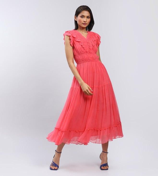 label ritu kumar coral juliette maxi dress