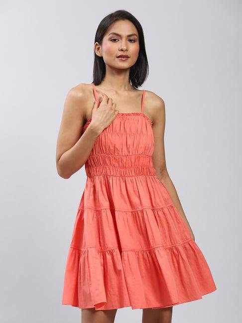 label ritu kumar coral skater dress