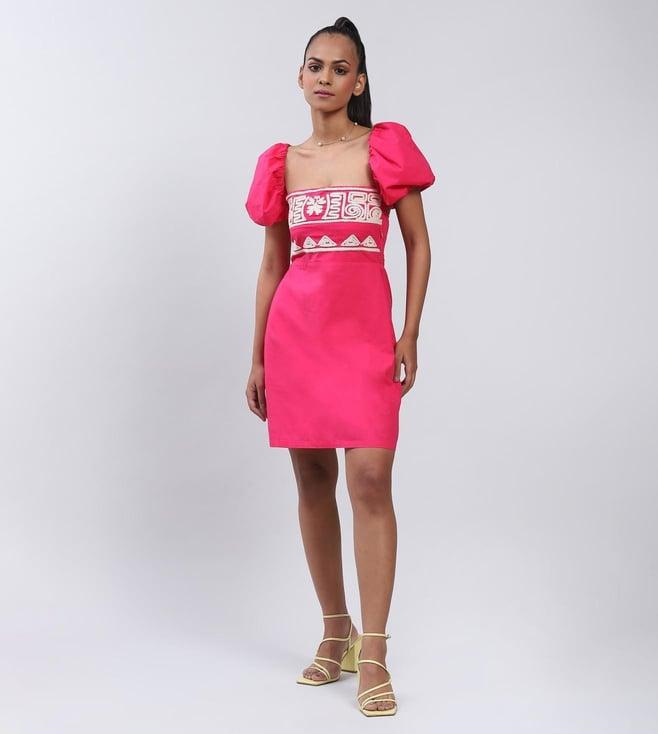 label ritu kumar fuchsia mylie short dress