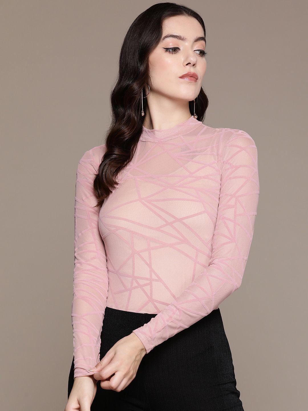 label ritu kumar geometric high neck bodysuit