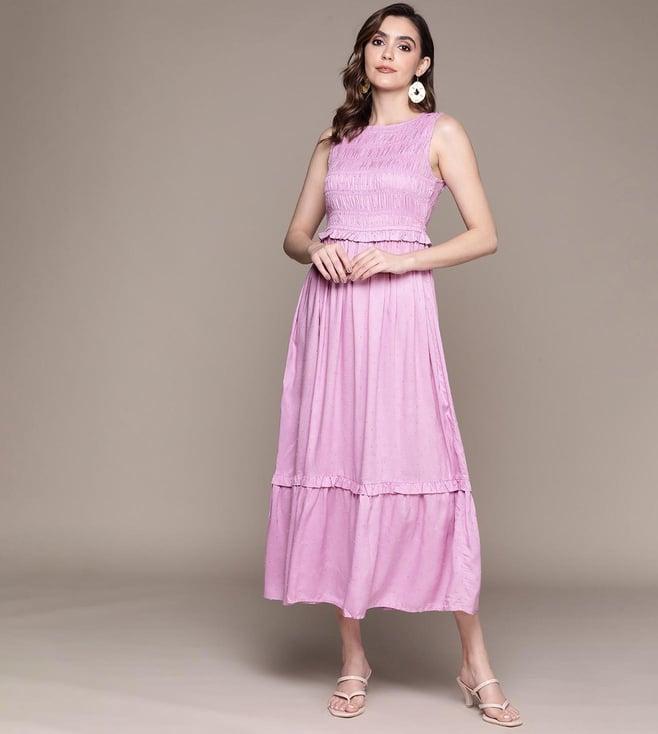 label ritu kumar lavender solid long dress