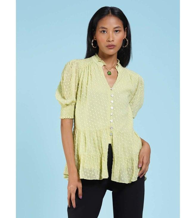 label ritu kumar lemon solid shirt