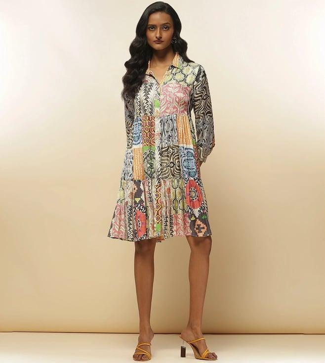 label ritu kumar multi elizabeth short dress