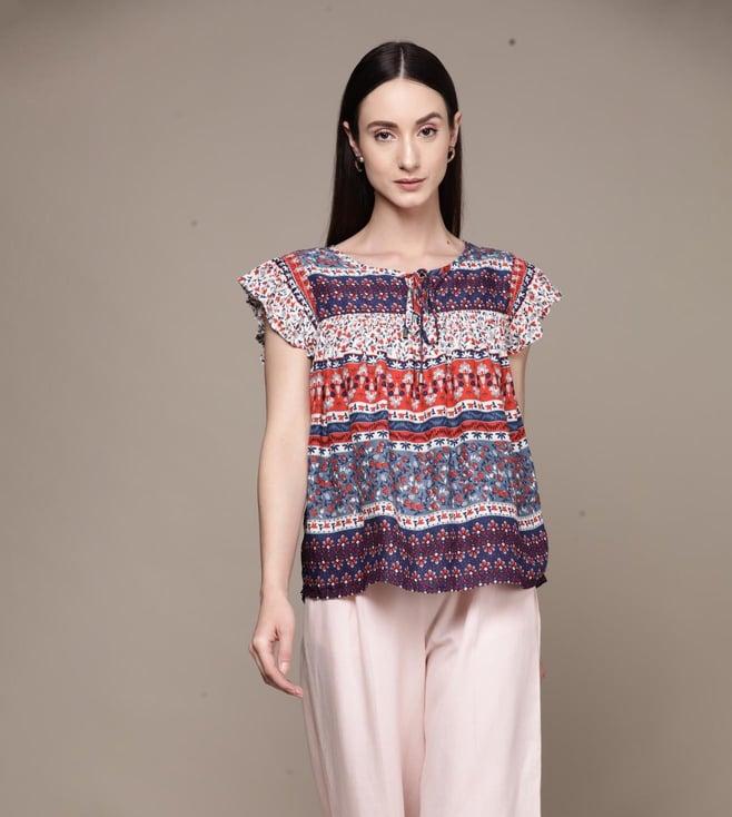 label ritu kumar multi geometric top