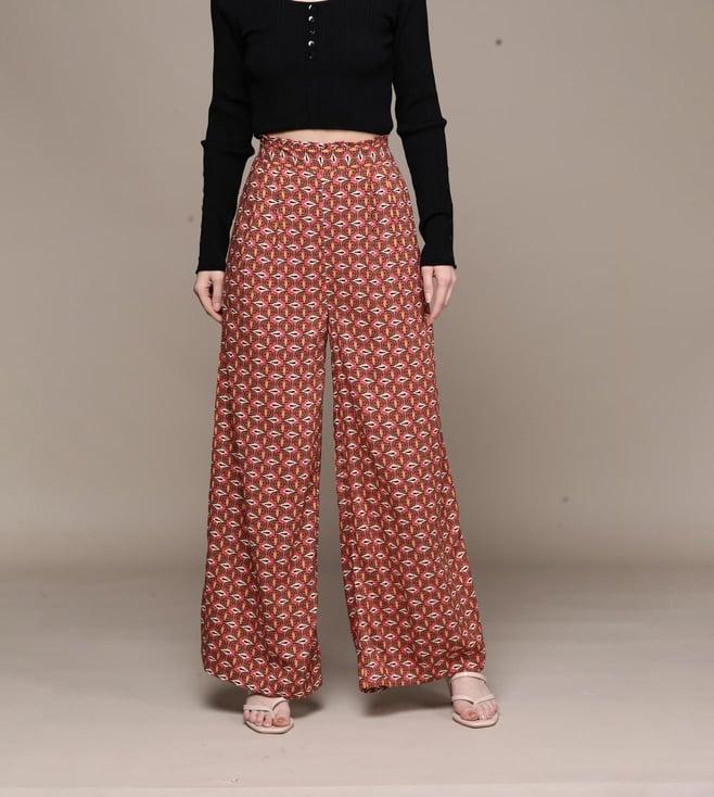 label ritu kumar peach geometric pant