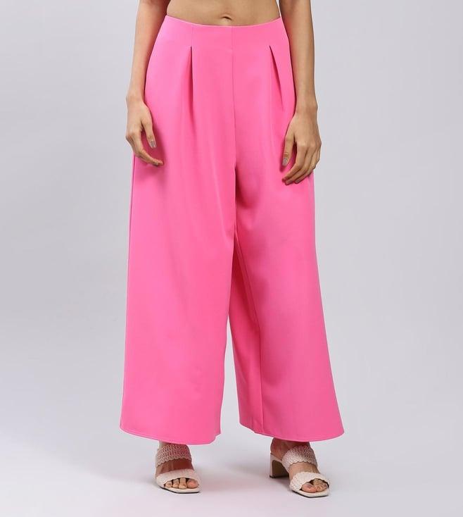 label ritu kumar pink wide-leg pants