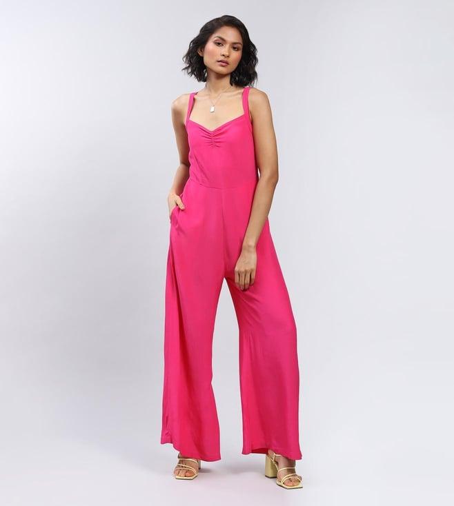 label ritu kumar strappy solid jump suit