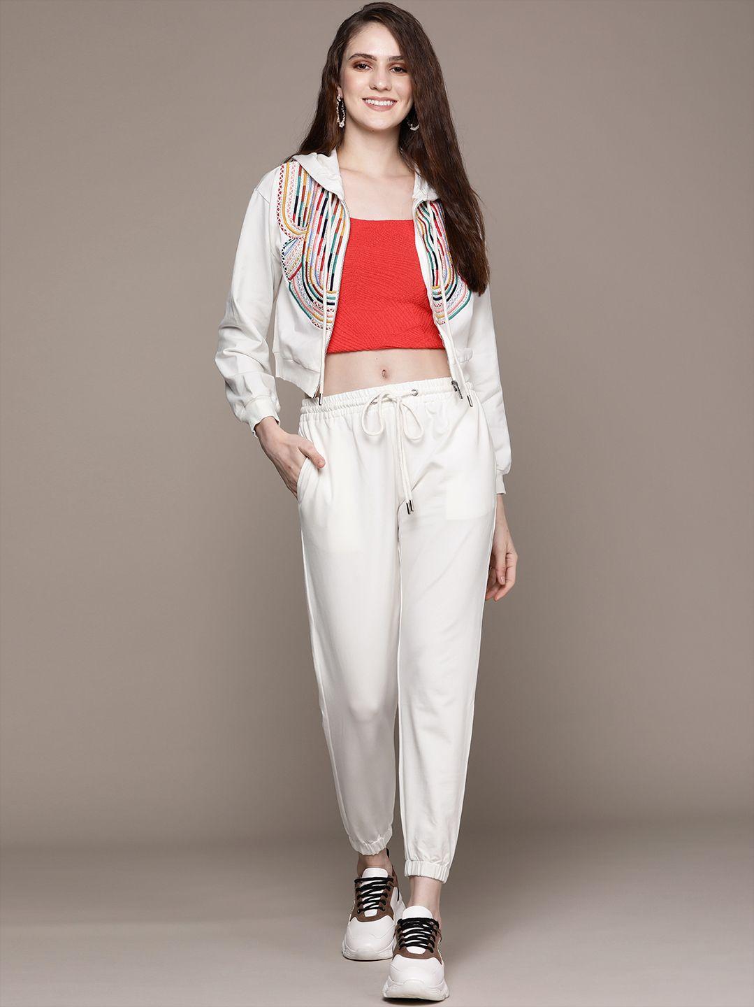 label ritu kumar women off white self design co-ords