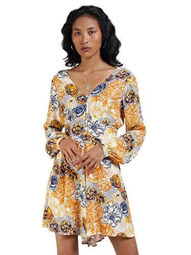 label ritu kumar yellow floral print jumpsuit