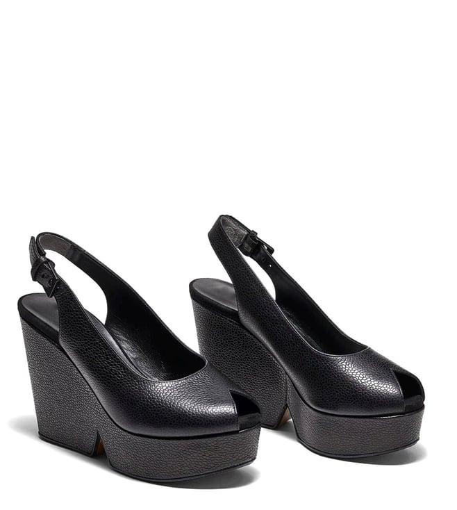 label sephyr black noreen peeptoe platform wedges