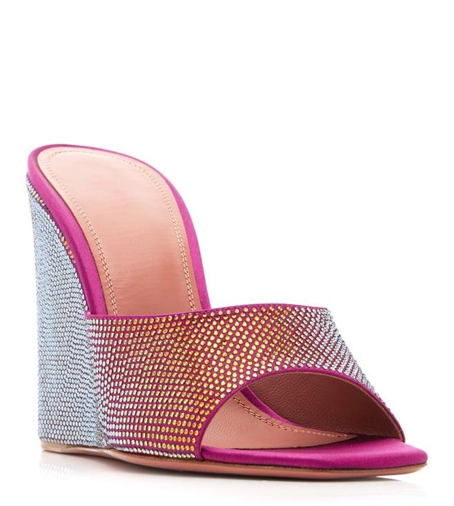 label sephyr pink swarovski encrusted serena wedges