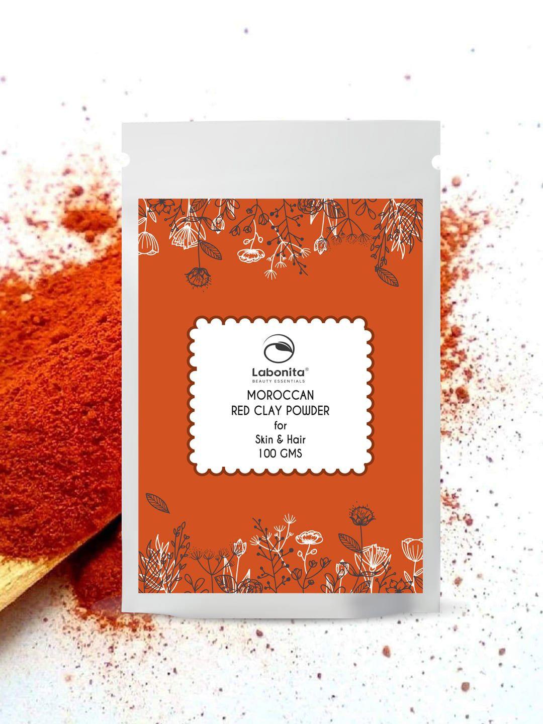 labonita natural moroccan red clay powder for skin and hair