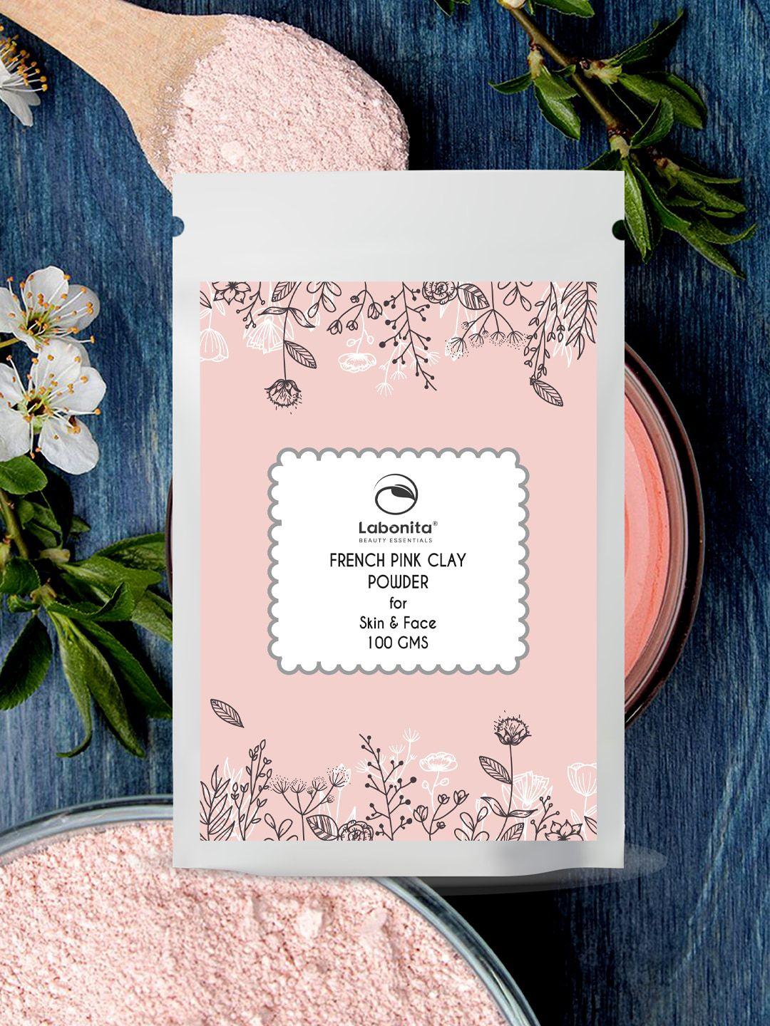 labonita pink natural french clay powder for skin & hair 100 gm