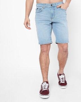 lacasa washed slim fit short